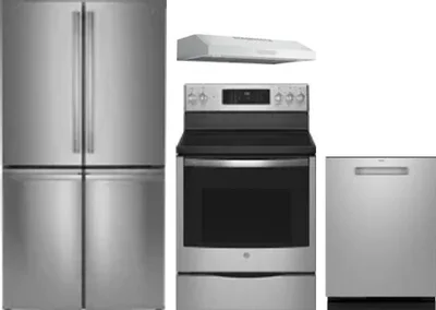 4 Piece Package Includes Refrigerator, Range, Hood And Dishwasher